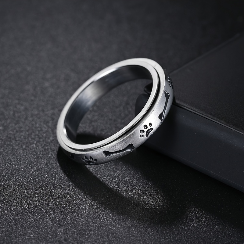 popular   304 stainless steel 4mm wide rotatable decompression ring Product details 1