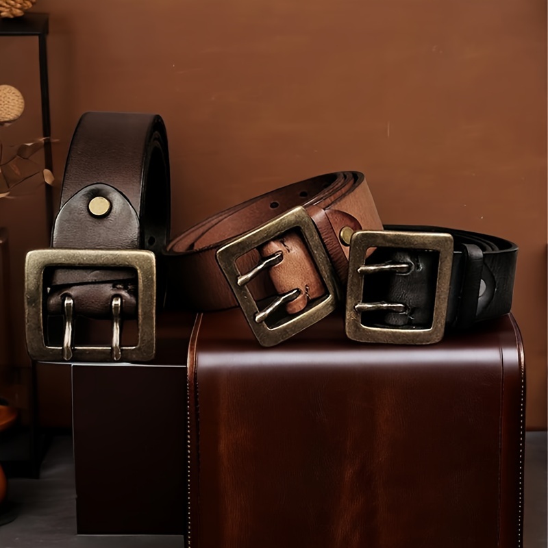 Men's Cowhide Belt Classic Formal Style Great Gift