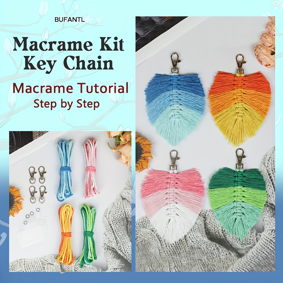 8pcs/set Kit Manualidades Adornos Kit Bricolaje Macramé Kits - Temu