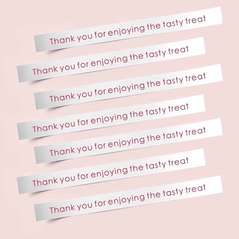 TEMU 100pcs Custom Sealing Stickers, Long Strip Labels 8.27x0.79 Inches, Beverage Coffee Sealing, Fruit Vegetable Product Sealing, Tamper-, Add Your