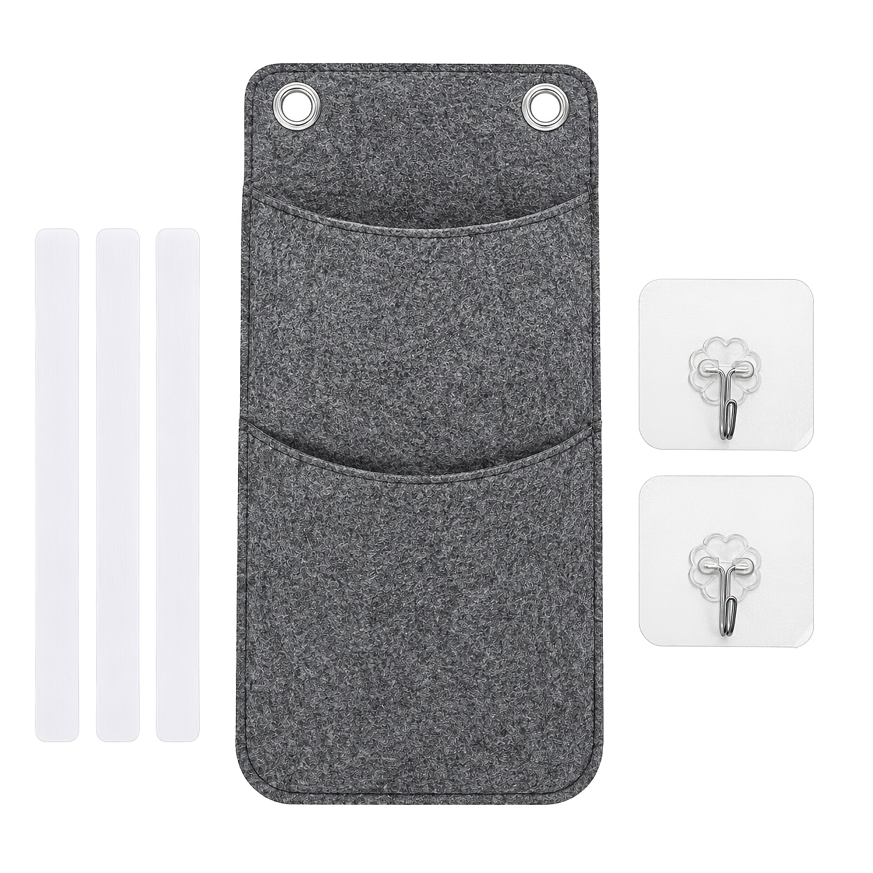 TEMU Upgraded Double-layer Rv Felt Wall-mounted Storage Bag, Suitable For , Rvs, And Travel Trailers, No Drilling Required, Includes Adhesive Strips