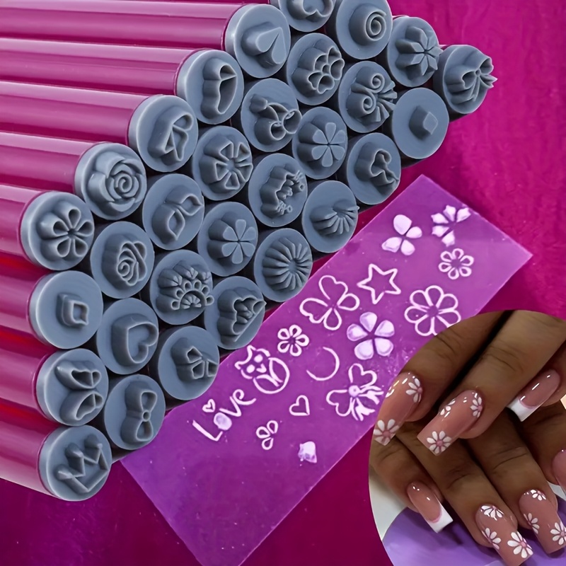 

4/6/10pcs Nail Art Set - Floral & Patterned Stamper Kit With Dotting Tools,nail Graffiti Stamps, Nail Design Accessories For Women Girls,multi-pack Option (4/6/10pcs)