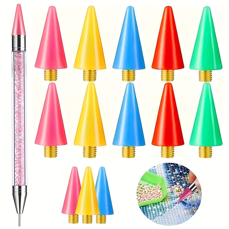 

Kit de Peinture Diamant DIY avec Stylo Auto-Adhésif - Accessoires d'Artisanat 5D & Nail Art, Ensemble d'Outils en Cuivre avec 10 Têtes Interchangeables