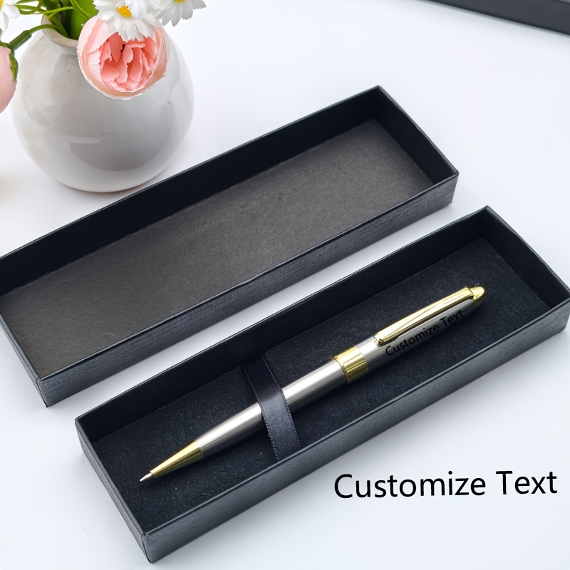 TEMU Penna 1 con confezione regalo, incisione personalizzata /testo, penna premium a , elegante regalo da ufficio e di lavoro per e donne, perfetta