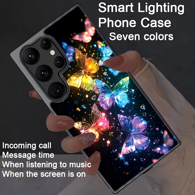 

Color Led Light Smart Phone Case For S24u/s24+/s24/s23u/s23+/s23/s22usmart Light Phone Case - Technology, Elegant Design, Night