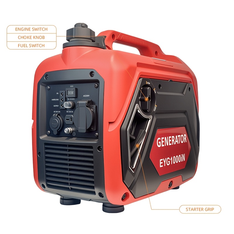 53. 3CC Gasoline Generator, 1000W/2000W, 220-220VAC, 2L Fuel Tank Capacity