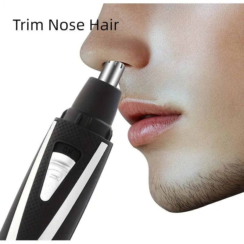 electric nose hair trimmer usb rechargeable portable detachable blade for ergonomic handle black white personal care grooming tool sleek grooming tool durable plastic body Product details 3