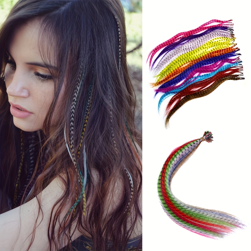 colorful feather stick hair extension sheet colorful feather hair