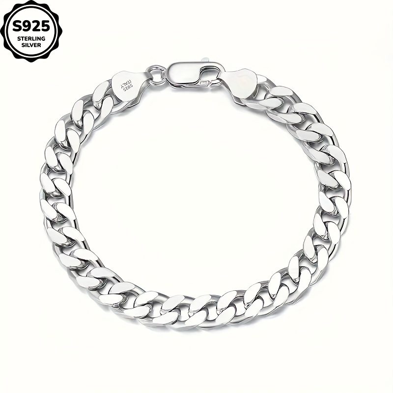 

925 Silvery Snake Shaped Bracelet, , Nickel Free, Anti Allergic, Italian Mirror Polishing Treatment Trendy And Simple Valentine's Day Anniversary Gift, With Gift Box Attached.