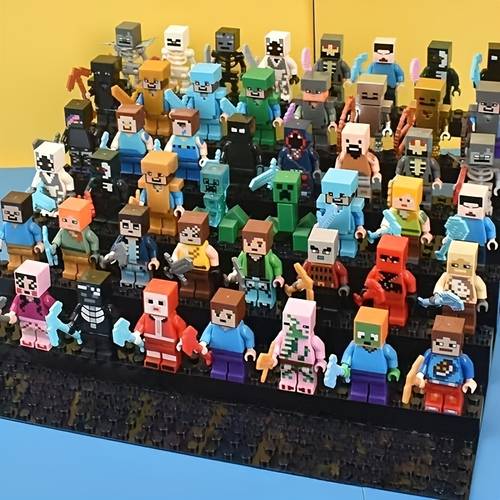 24 mini stacking blocks decorative mini models sturdy construction durable decoration decorative figurines random style
