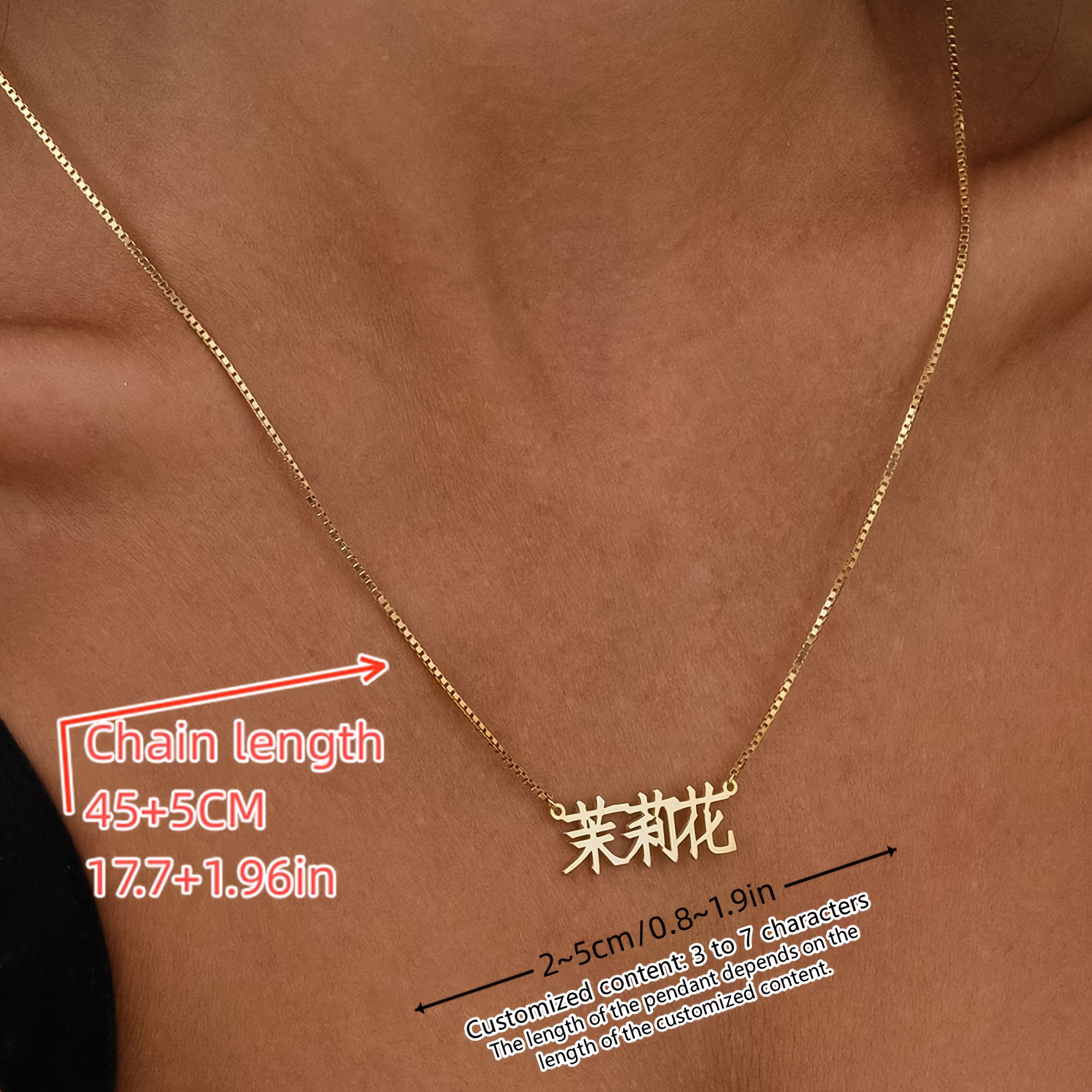 Customized 18k Gold Plated Name Necklace Featuring Names In - Temu