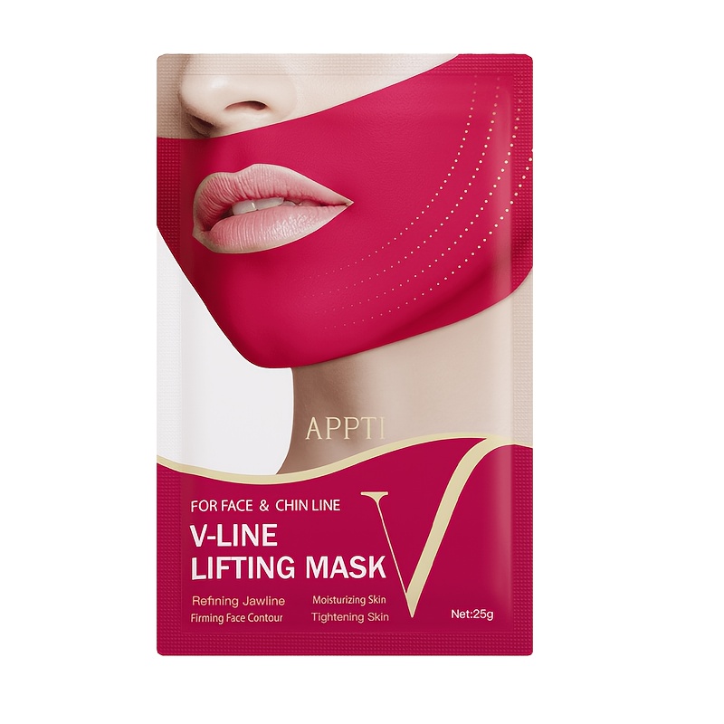 Image of V Line Lifting Collagen Face Mask, Face & Neck Wrinkle Patches, V-shaped Chin Lifting Strap, Jawline Firming Mask, Neck Mask, Wrinkles/, Skincare Products