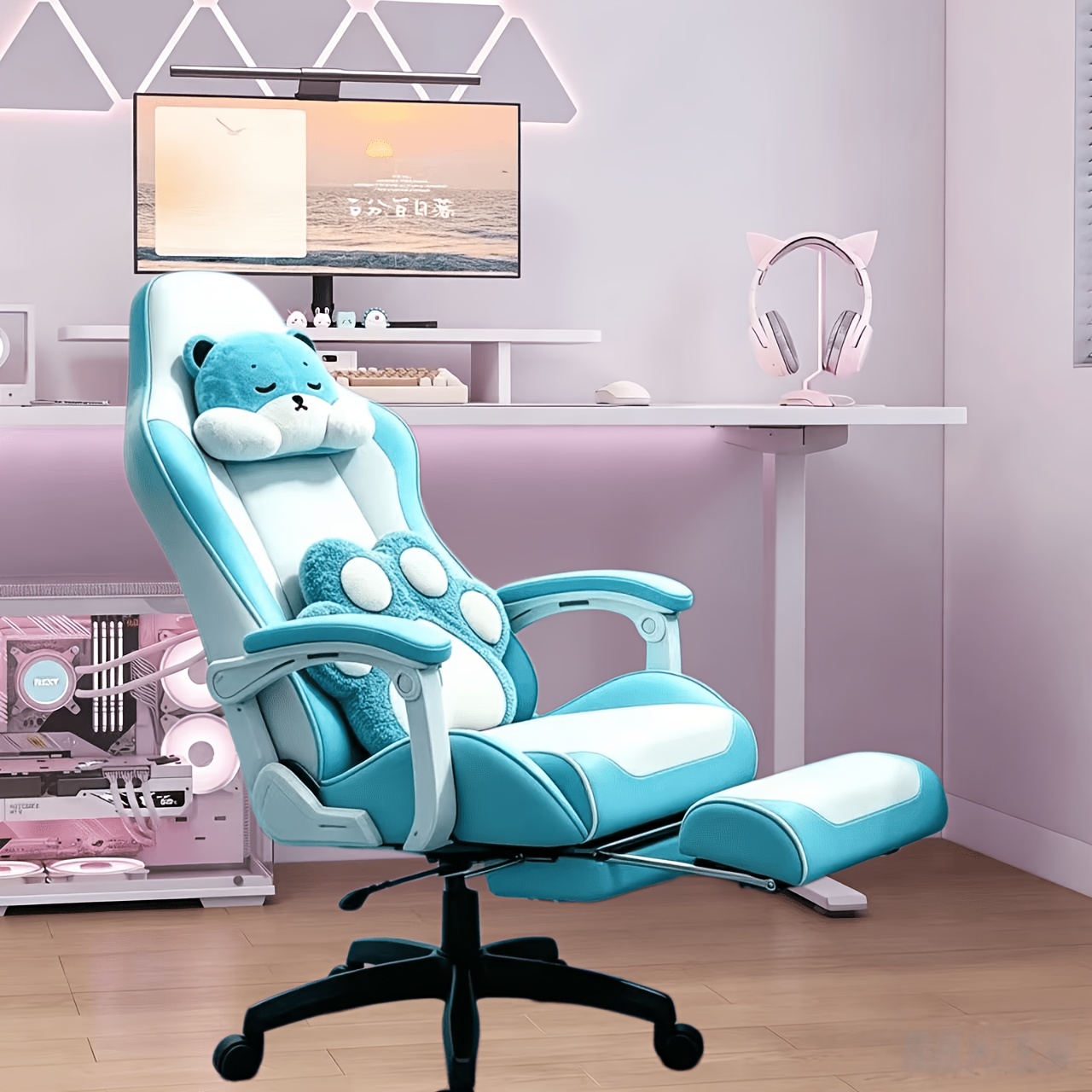 [5 Colors From] Gaming Computer Chair, Ergonomic Swivel Chair For Home, Live Streaming, Comfortable Long-sitting Dorm Room Adjustable Stool - Perfect Gift For , Girlfriends