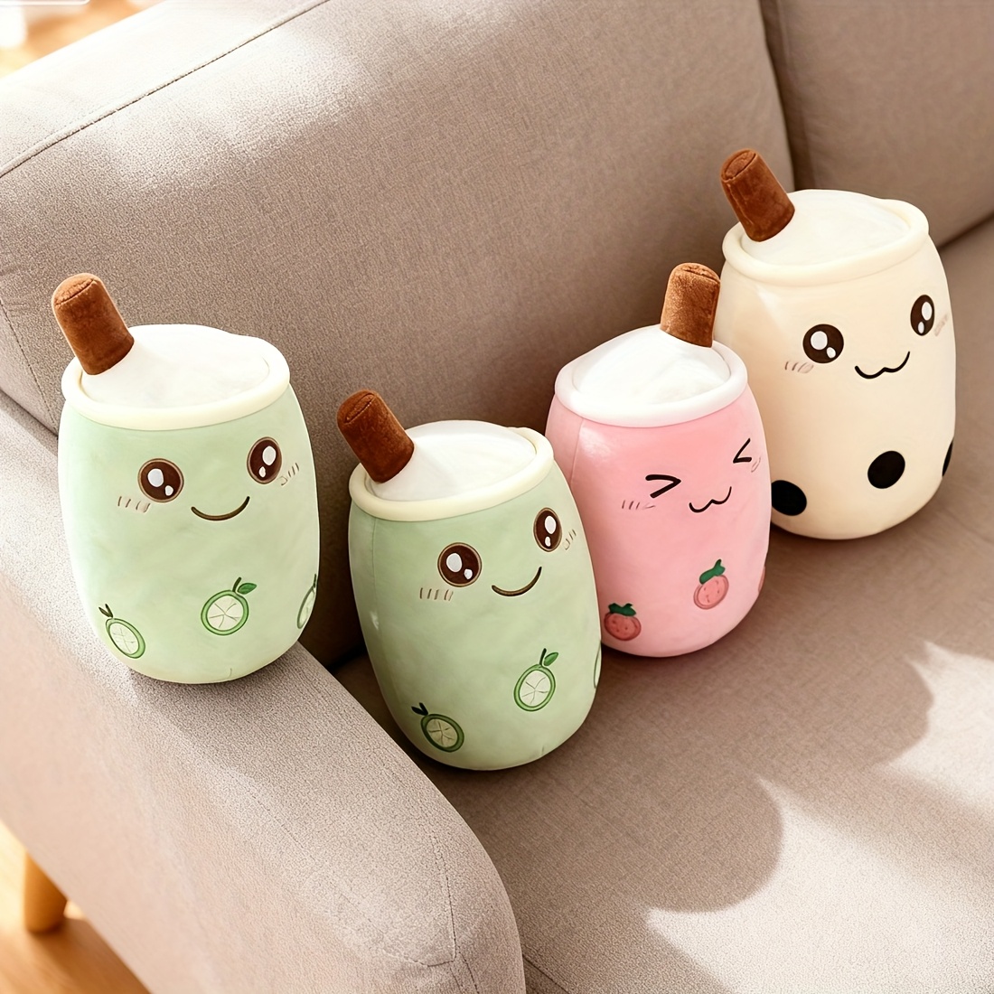 Kawaii Bubble Tea Cup Plush Toy, Cute Soft Stuffed Animal
