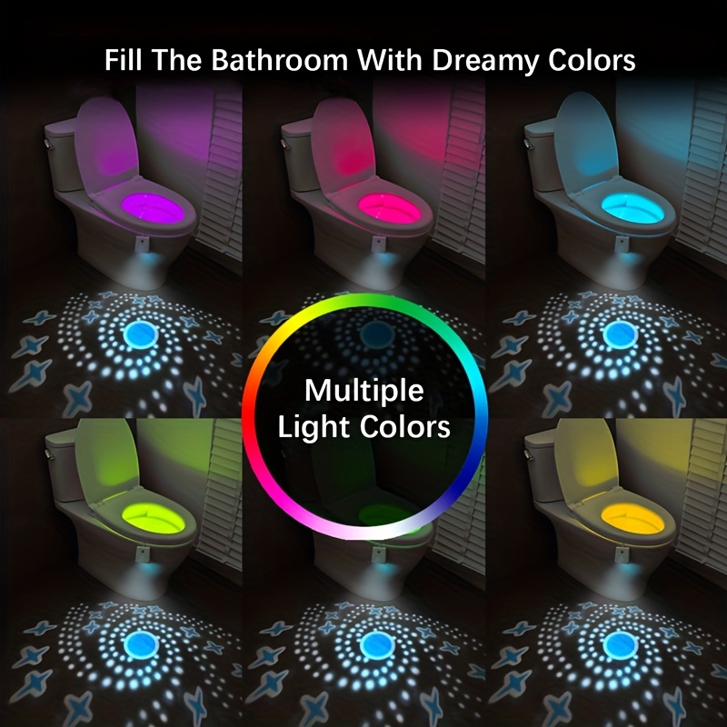 toilet night light led toilet light with motion sensor 7 color rgb changing   usb rechargeable bathroom night lamp for safe     Product details 2