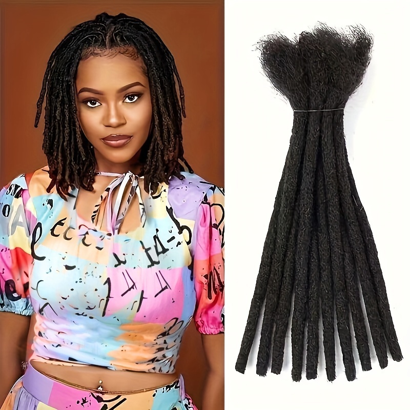 10 Strands Width Black Backcomb Twisted Dreadlock Extensions