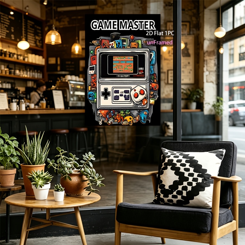 5Ea8161B-A4Ec-4205-8F59-8D7Edc36C9Ff.jpg game master retro gaming poster - ästhetische videospiel leinwandkunst