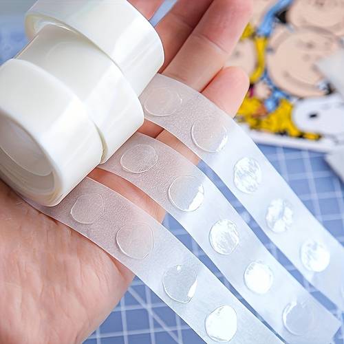 100pcs of transparent double sided tape of 2 2 lbs suitable for scrapbooking journals wedding and birthday party decorations crafts 100pcs roll journal decoration careful clear