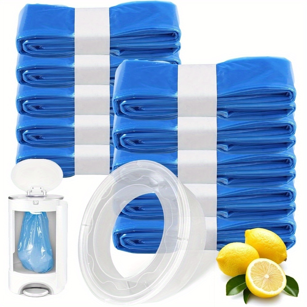 10 Pack for   Diaper Bags Refill with 1 Empty Refill Cartridge, Compatible with   Complete Pail and   Pail Refill for Max Odor Locking, Lemon Scented