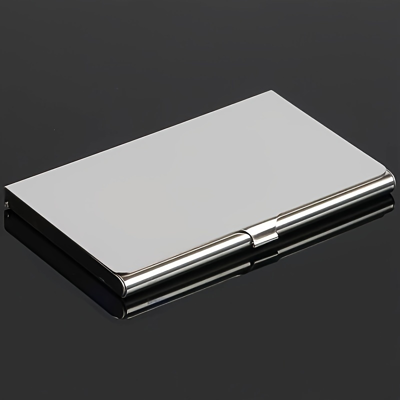 

1pc Stainless Steel Business Card Holder, Sleek Professional Card Organizer Wallet For Commercial Affairs