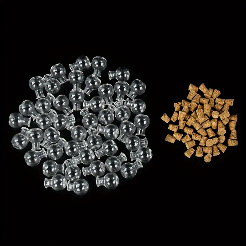 TEMU 30 Small Glass Containers With Clear Cork Stoppers, Perfect For Decorations And Birthday Parties, Ideal For Wishing Bottle Projects