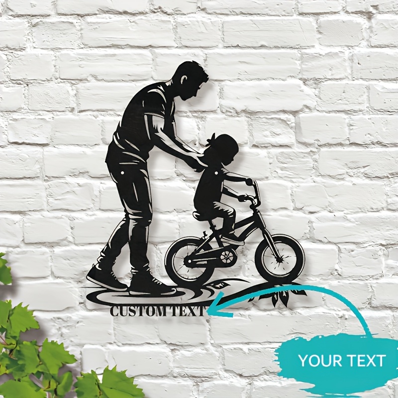 customizable cycling family metal     black iron bedroom wall decor   14 details 2