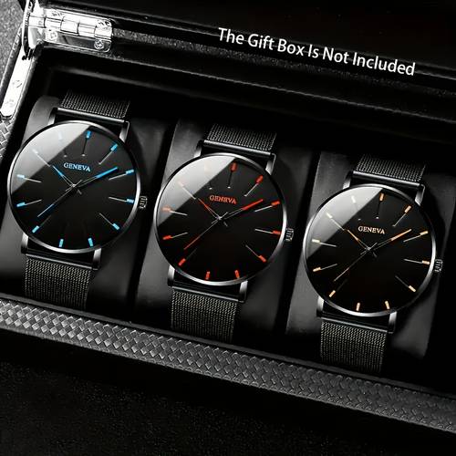 imagem do item conjunto de 3 relógios de masculinos de , moda e casual - para uso diário e , um presente de aniversário para o seu namorado e um presente para festas de fim de ano, volta às aulas, festas masculinas, dia pais, , perfeito para e