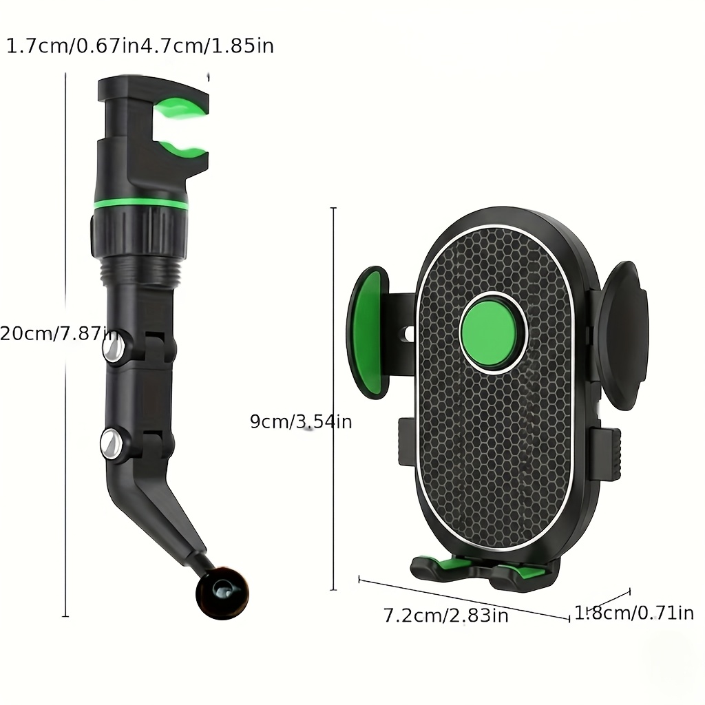 TEMU 2-in-1 Car Phone Holder Mount (2pcs/set), 360Â° Rotatable Adjustable Stand With , Durable Plastic Sturdy Car Mount For Gps Navigation