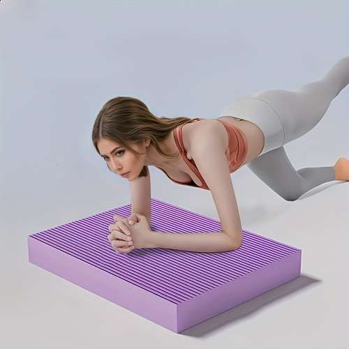 ProsourceFit Exercise Balance Pad - Non-Slip Cushioned Foam Mat & Knee Pad For