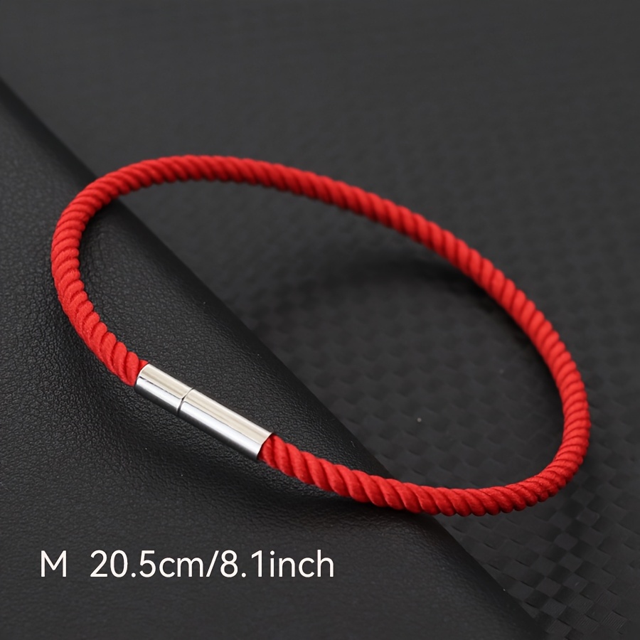Image of Minimalist Luck Red Thread Bracelet Men 3mm Thin String 5 Colors Wish Bracelet Couple Friendship Outdoor Sports Hand Jewelry
