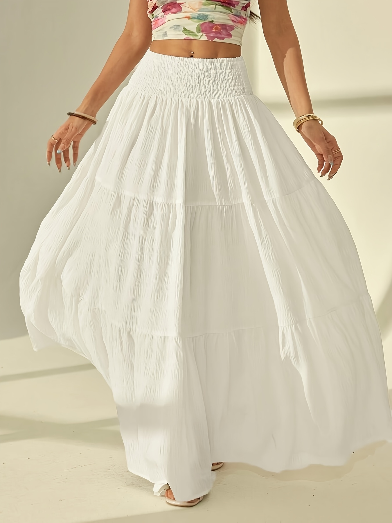 floral maxi chiffon dress Chiffon Floral Print Tiered Maxi Summer Dress