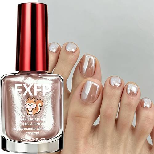 fxfp summer nude pearlescent nail strengthener natural quick dry no lamp needed brightens nails and party suitable for hands and feet summer beach