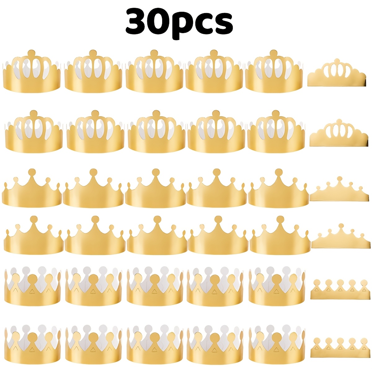 TEMU Juego de 30 coronas () - Elección para fiestas de y accesorios de fotografía, para invierno, Día de , temporada de , Día de , Epifanía.