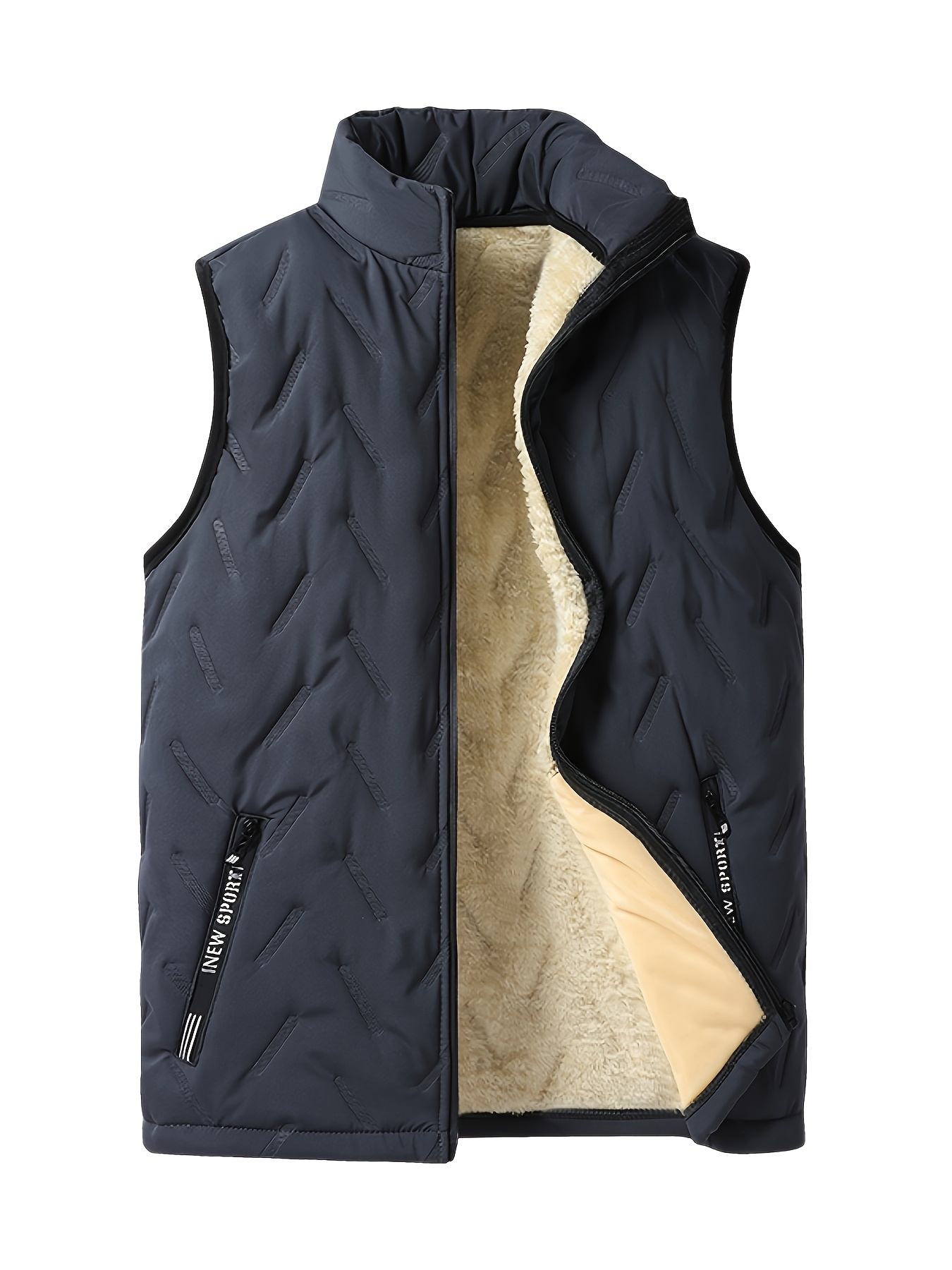 Men's Winter Fleece Thickened 3pcs Set, Jacket and Trousers
