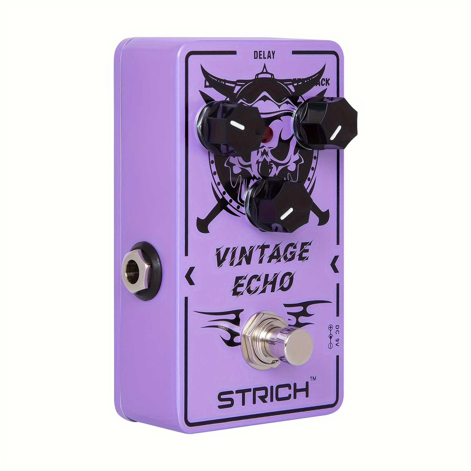 

Strich Vintage Delay Guitar Pedal, Delay Guitar Effect Pedal Vintage, True Bypass For Electric Guitar, Purple