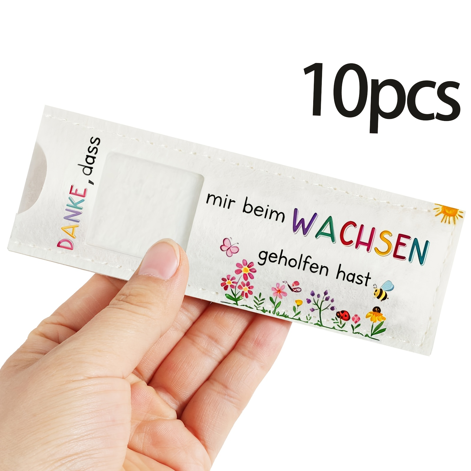 TEMU 5/10-pcs Felt Party Favor Boxes, Chocolate Bar Packaging Boxes Printed With " Du Mir Beim Geholfen " In German, Graduation Season Thank You