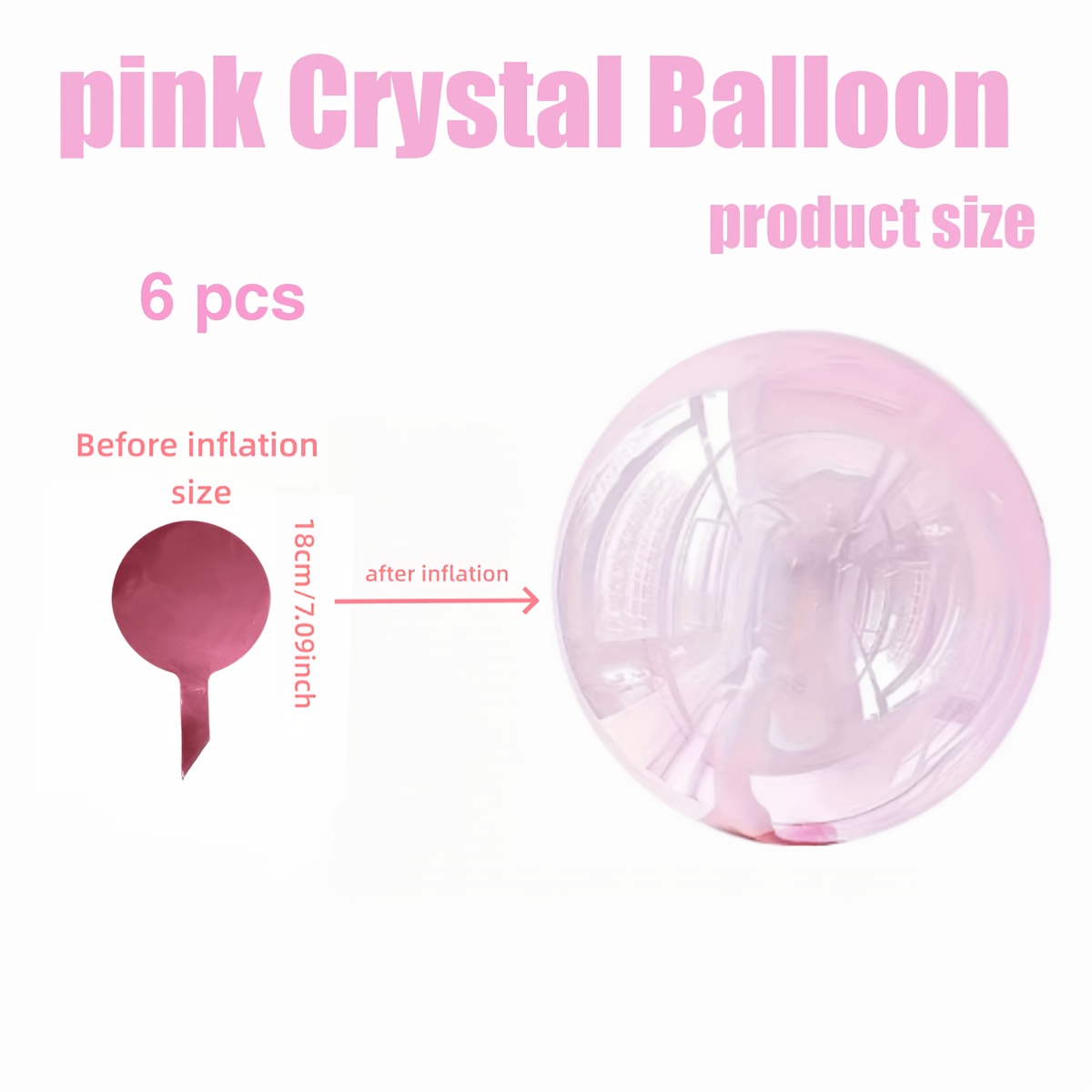 Image of 6-pack Balloons, 18-inch, Large Bobo Balls, Suitable For Weddings, Birthdays, Party Decorations, Photography Studio Props, Life Decoration, Party Decoration, Valentine's Day Scene Setup