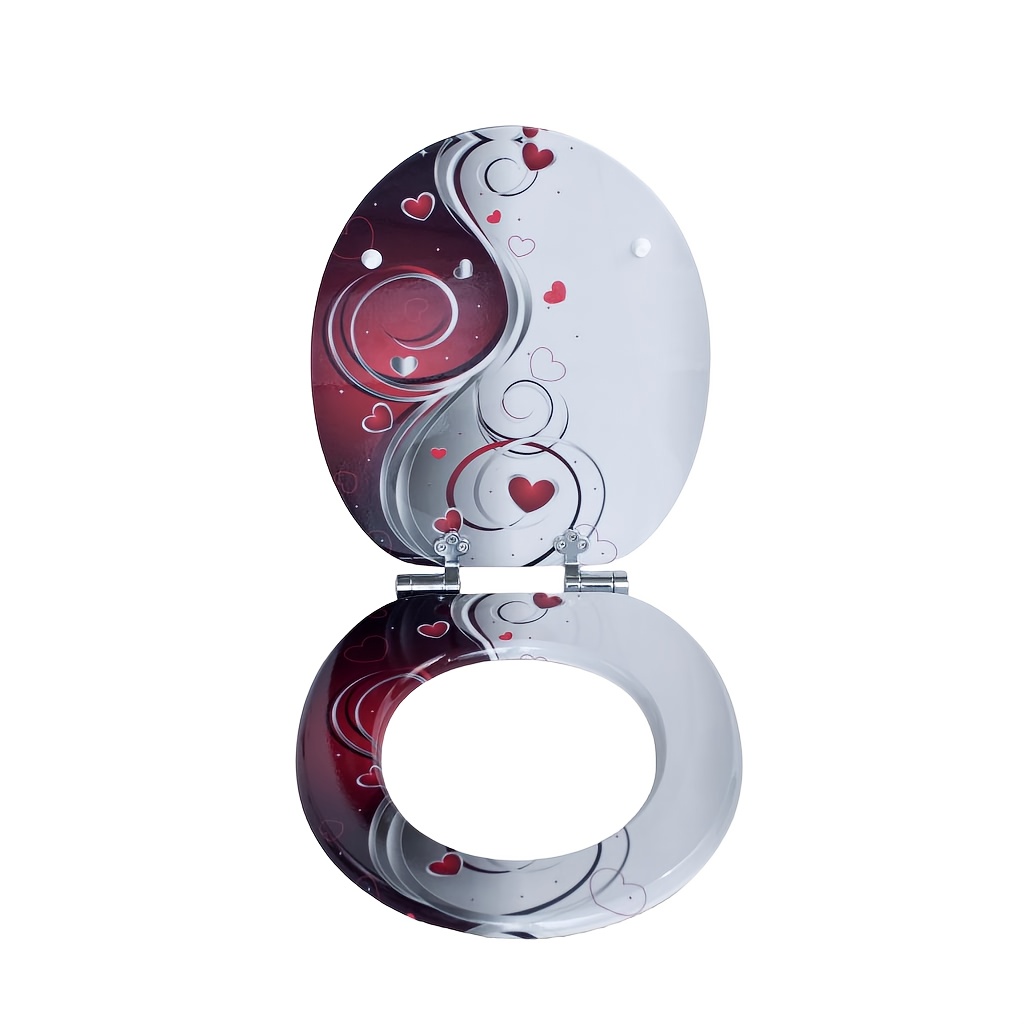 Mdf Toilet Seat With Mechanism For , O-shaped Toilet Seat With Adjustable Stainless Steel Hinges, Wooden Toilet Seat, Sturdy Quality
