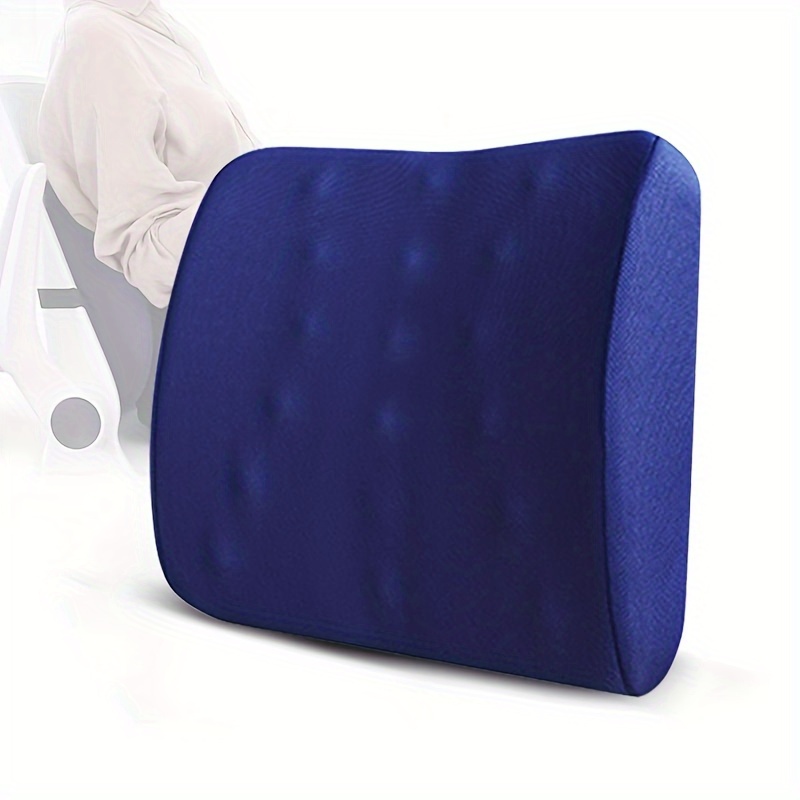 Cojín de respaldo lumbar de espuma viscoelástica | Soporte de espalda para  silla de oficina de coche | Almohada de apoyo lumbar, negro, 1 unidad