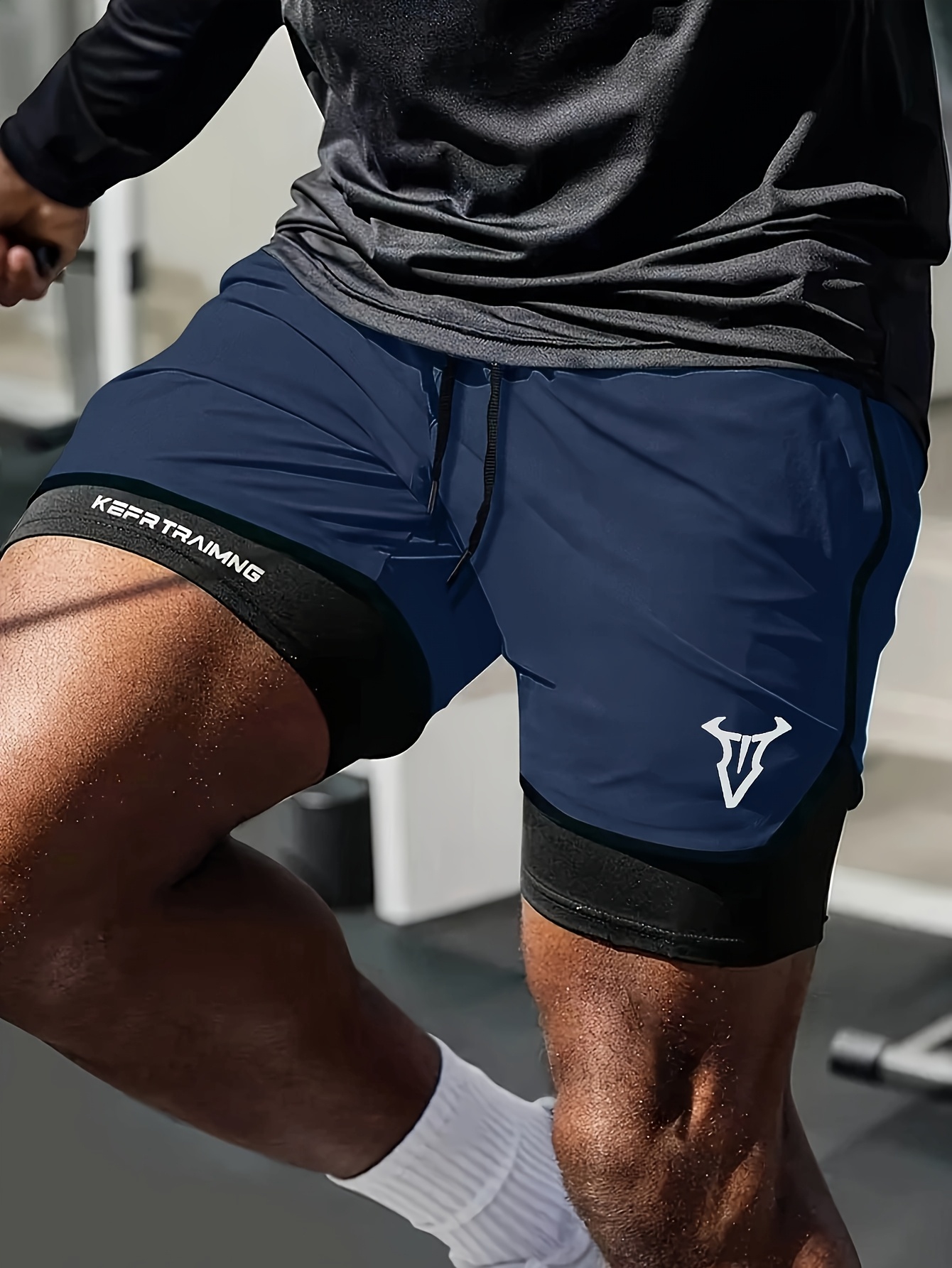 quick drying and breathable sports shorts print pattern double layer elastic fabric cool and comfortable sports pants suitable for daily outdoor travel