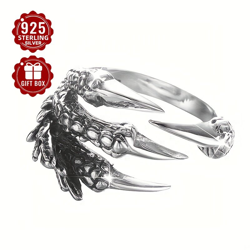 

Stylish 925 Sterling Silver Ring For Women, Hip-hop/vintage Look, Perfect Gift For Best Friend - Vigg