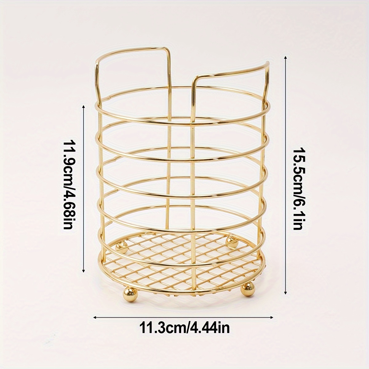 1pc Nordic Style Round Iron Cutlery Cylinder Black Chopsticks Knife Fork Kitchenware Rack Household Storage Additions