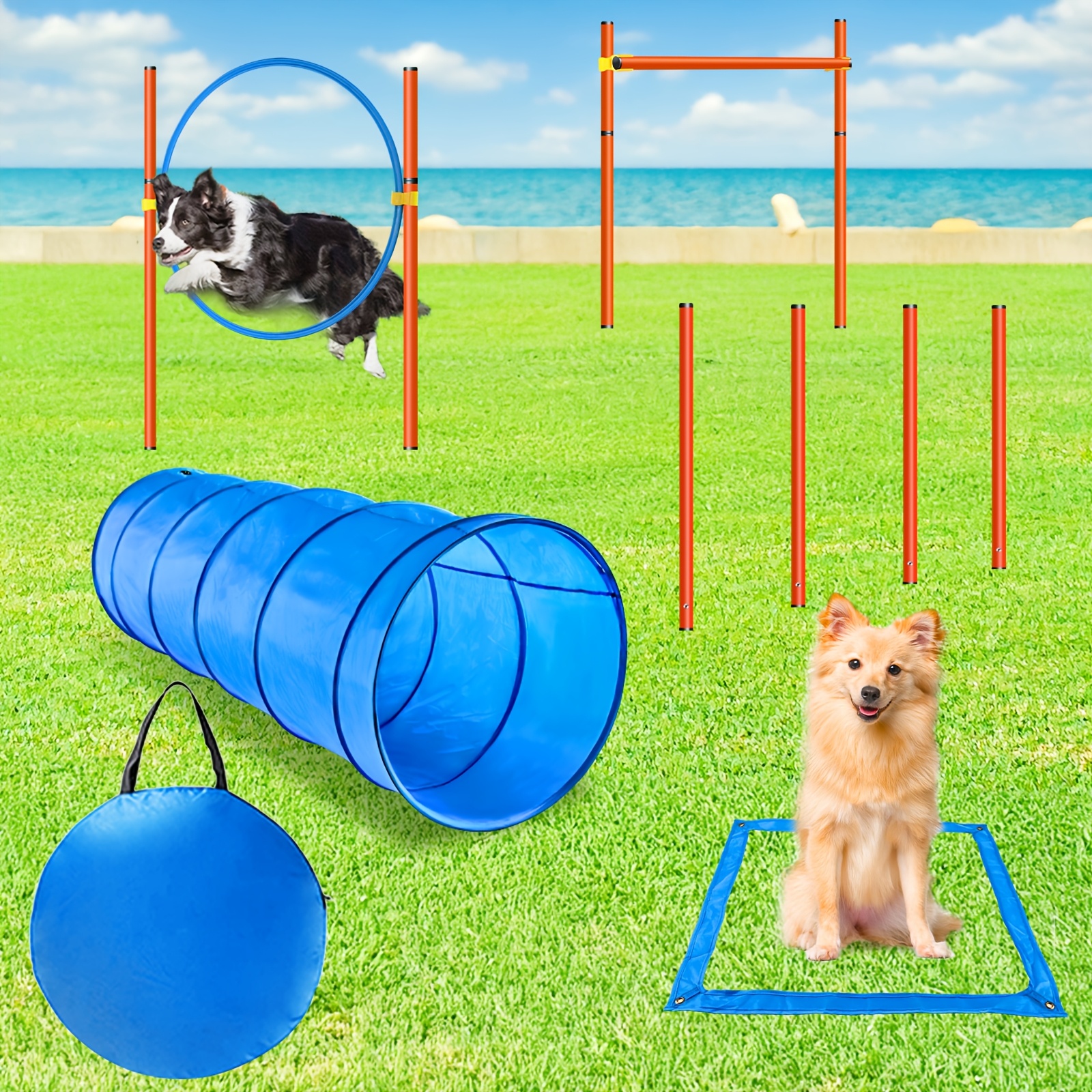 Obstacle Course Best Small Agility Dogs Dog Stroller PawHut Dog