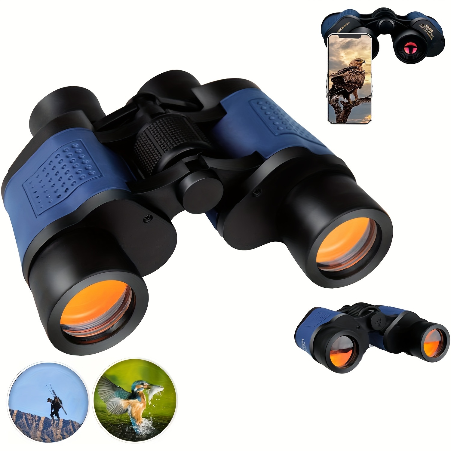 

60x60 Zoom Binoculars Day/night Vision Travel Outdoor Hd Hunting Telescope