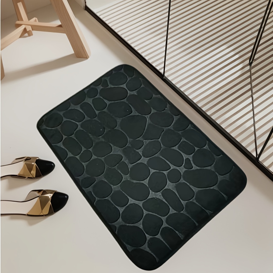 1pc Quick-Drying Memory Foam Bath Mat with Non-Slip Backing - Soft And Comfortable Shower Room Carpet, Machine Washable Bathroom Accessory, Bathroom Accessories