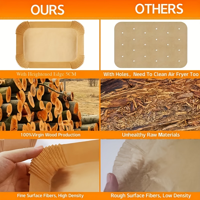 150pcs Household Disposable Baking Paper Oil Paper, Suitable for Ninja 39.37L Air Fryer, Suitable for Ninja AF500EU with 50 Sheets of 10.41L + 100 Sheets of 5.19L, Food Prep Paper, Kitchen Essentials, Easy Cleanup, Reusable Alternative, Heatresistant Sheets, Durable Paper, Baking Liners, Ninja Compatible, Cooking Enthusiasts, Home Bakers