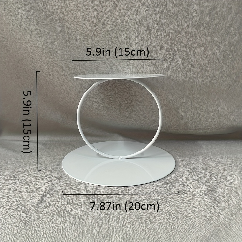 Image of 1pc White Round Floating Cake Stand For Wedding Cakes Decoration Happy Birthday Cake Separator Display Stand