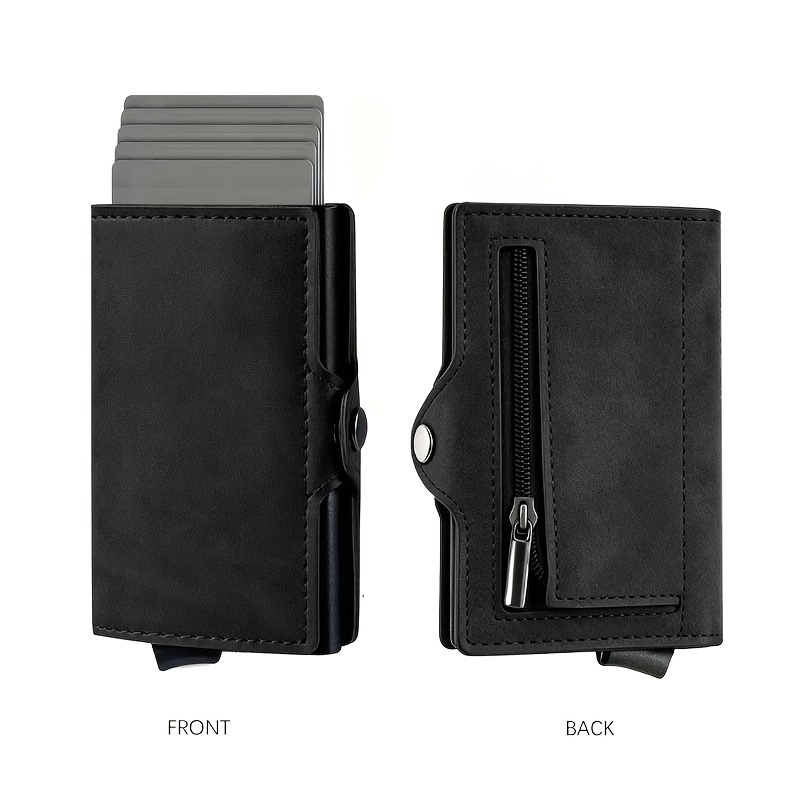 TEMU Porta carte di pop-up da in PU , portafoglio per carte con RFID e chiusura a , porta carte da dal design ultrasottile e , custodia per carte