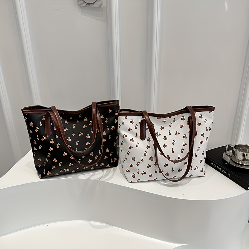 COACH® | Cherry Print Silk Diamond Scarf