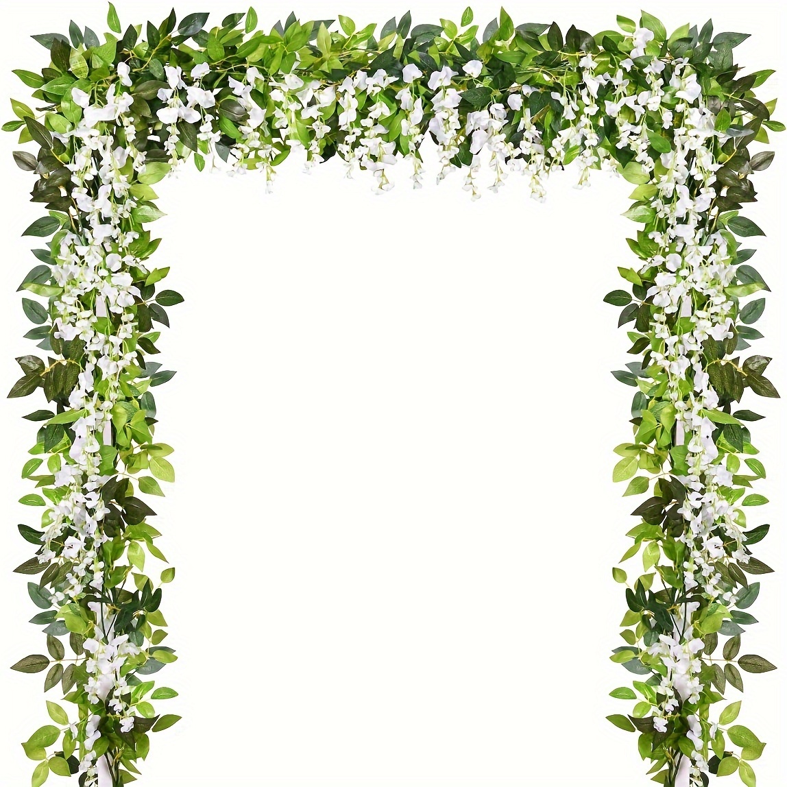 

1pc, Artificial Flowers Wisteria Garland Vine Rattan Hanging For Home Garden Ceremony Wedding Arch Floral Decor